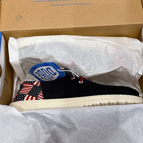 Hey Dude Wendy Funk Americana Flag Slip On Shoes Womens Size 11 Patriotic NIB - Picture 7 of 11